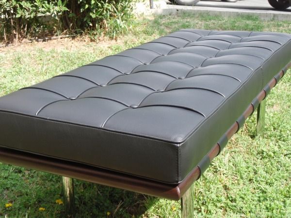 Replica Panca 2 posti Ludwig Mies van der Rohe - Replica 2-seater bench Ludwig Mies van der Rohe