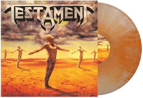 TESTAMENT - Practice What You Preach - Orange Bone Swirl