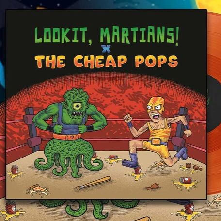 LOOK IT, MARTIANS! / The Cheap Pops Split LP - Punk - Colored Vinyl