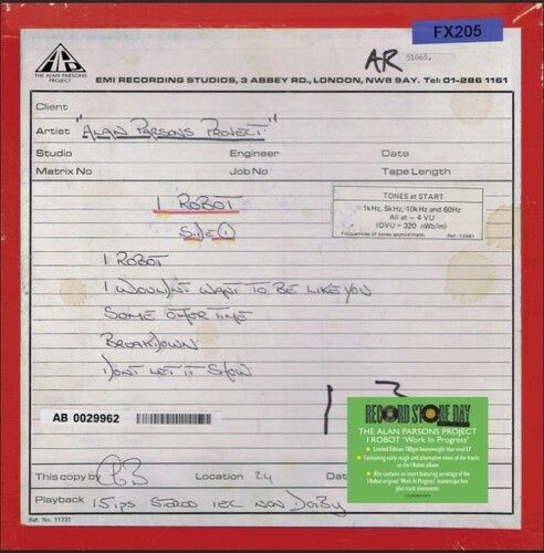 Parsons, Alan - I Robot (work In Progress) - RSD - Blue Vinyl - Rock