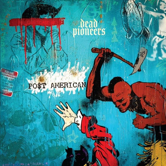 DEAD PIONEERS - PO$T AMERICAN [Indie Ex, Colored Vinyl, Blue] - Metal