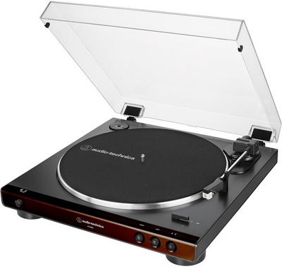 Audio Technica AT-LP60X-BW [Brown/Black] Fully Automatic Belt-Drive Turntable