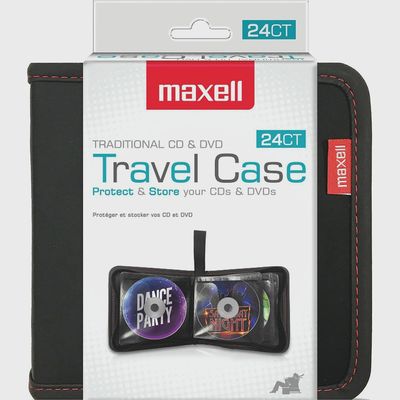Maxell - CD/DVD - 24 Disc Capacity - Zipper Case with plastic sleeves - Black