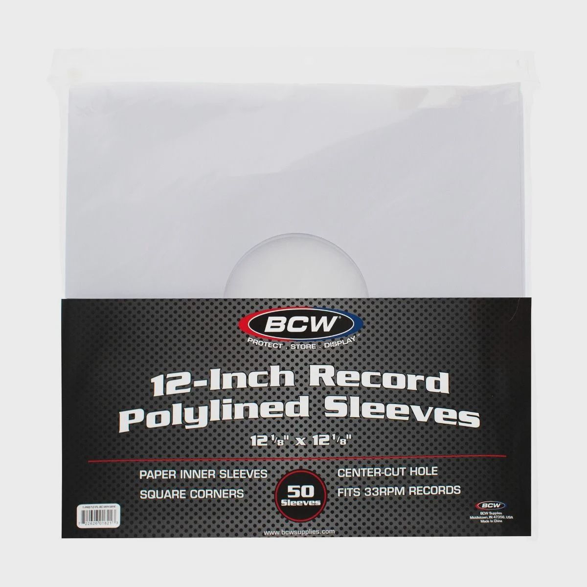 BCW - 12-Inch Record Paper Inner Sleeve-Polylined