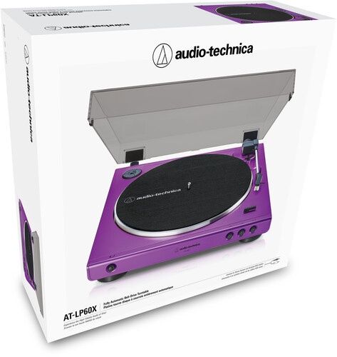 Audio Technica AT-LP60X-PL Fully Automatic Belt-Drive Turntable Limited-Edition Purple