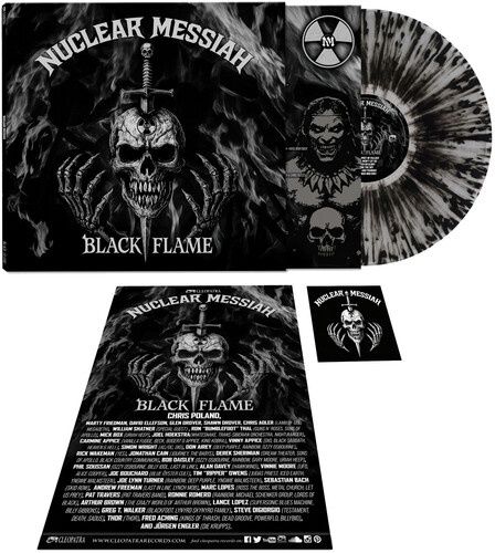 Nuclear Messiah - Black Flame -Clear Silver, Black, Splatter - Heavy Metal