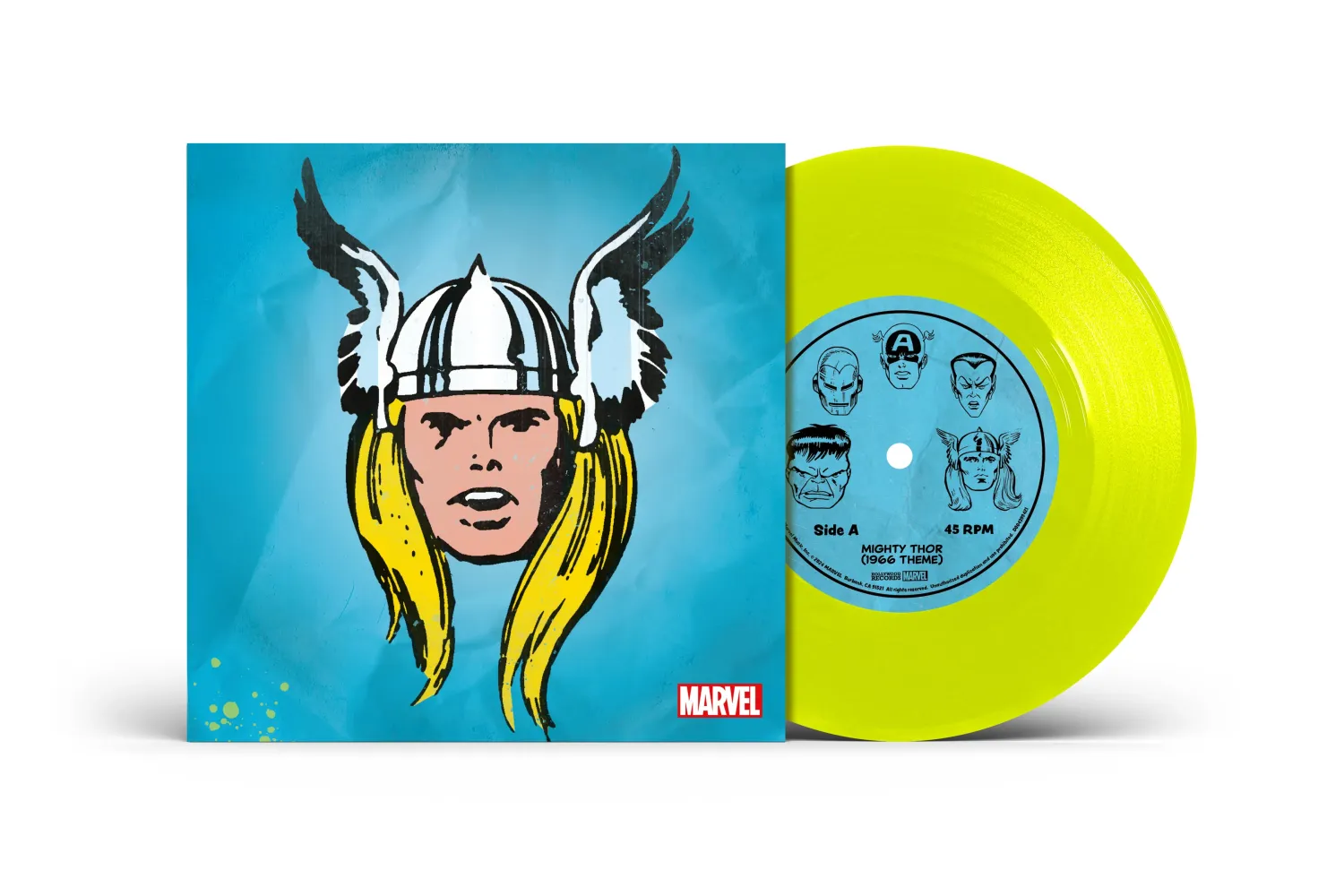 Marvel Chorus - Mighty Thor (1966 Theme) / Merry Marvel Marching Society [Yellow, 7 Inch] - Soundtrack