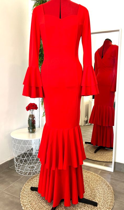 Vestido escote corazón ROJO