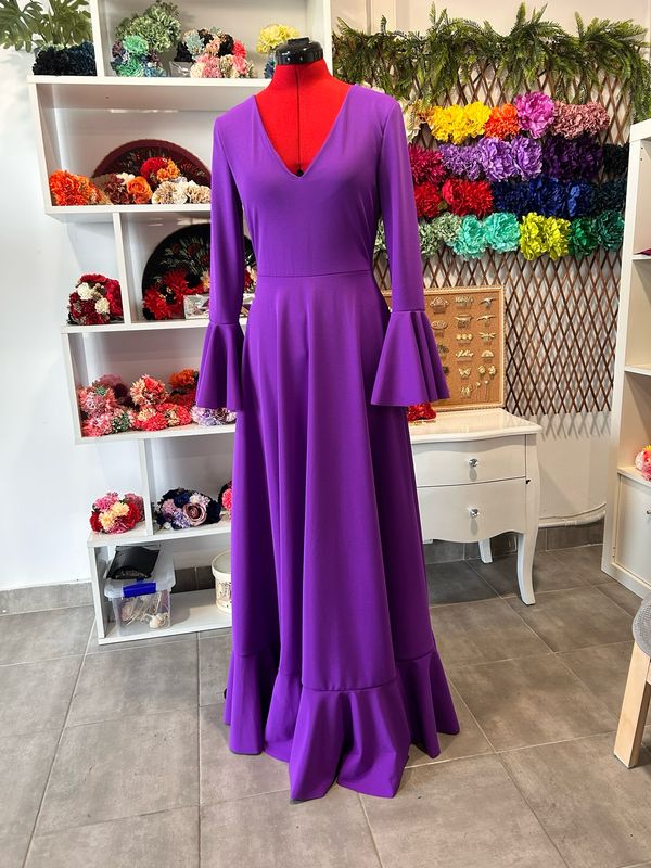 Bata flamenca 1 volante VIOLETA
