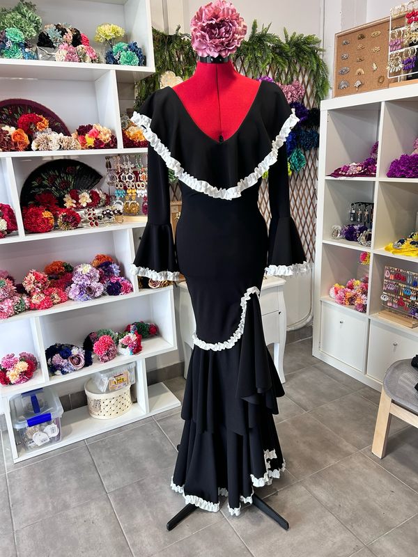 Vestido cuello+carruchas NyB