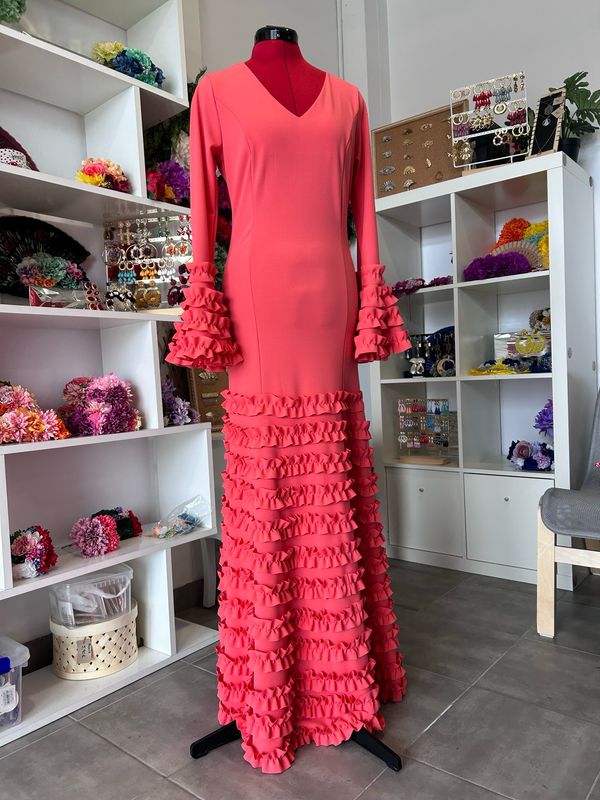 Vestido multicarruchas CORAL