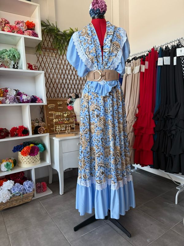 Conjunto romería5 CELESTE