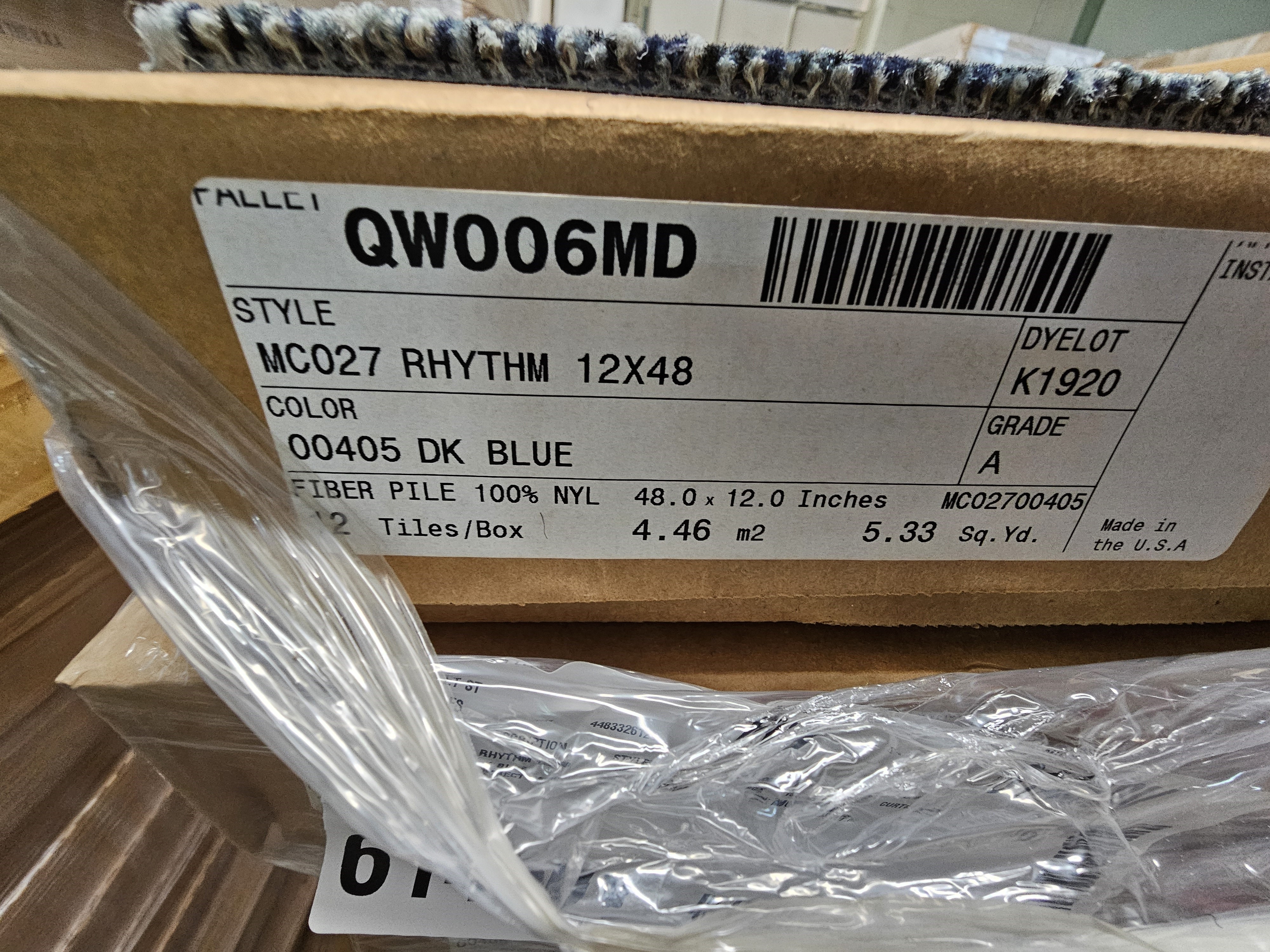 Rhythm Carpet Tile- Dk Blue