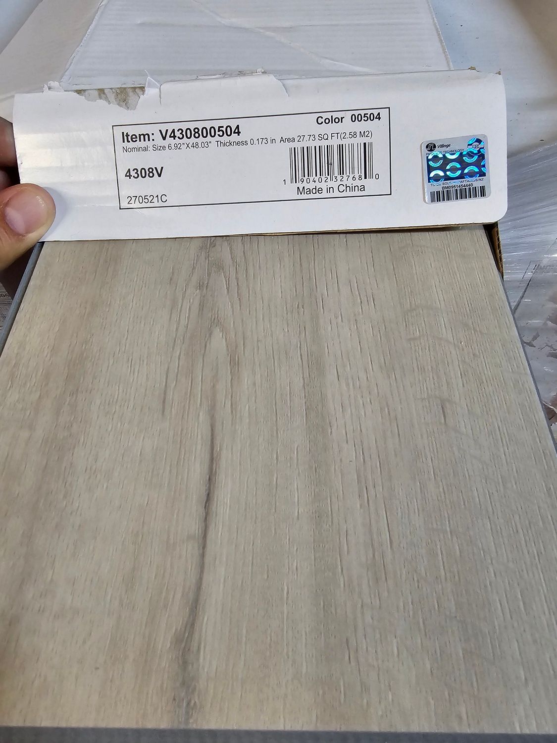 Shaw Contract- Branching Out Click Flooring- Warm Light Grey