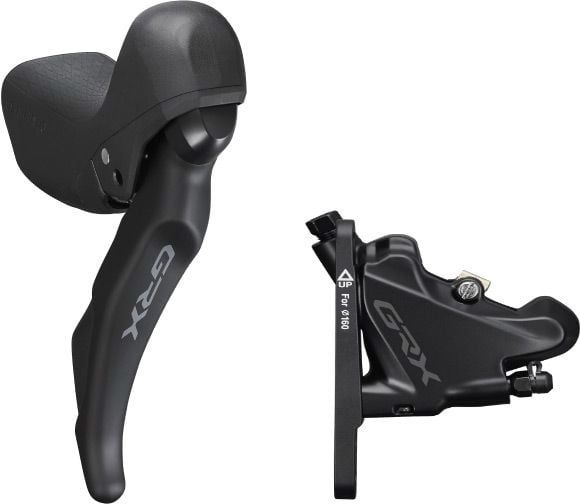 Shimano ST-RX600 GRX 11-speed STI bled with BR-RX400 flat mount calliper