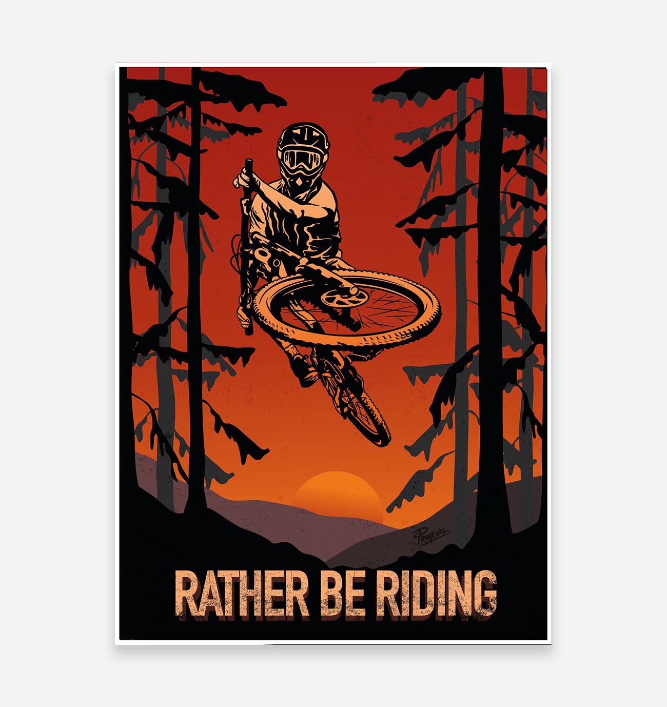 Trailmaps.com - Rather Be Riding' Art Print