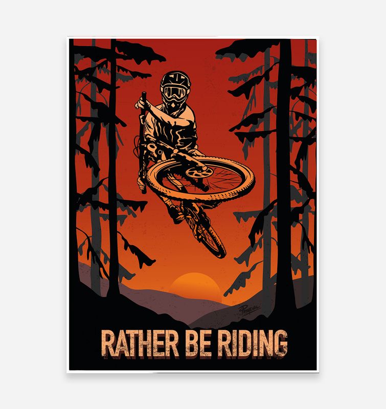 Trailmaps.com - Rather Be Riding' Art Print