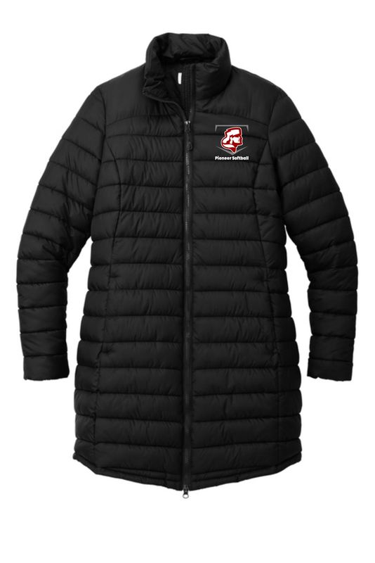 Softball Long Ladies Puffy Jacket