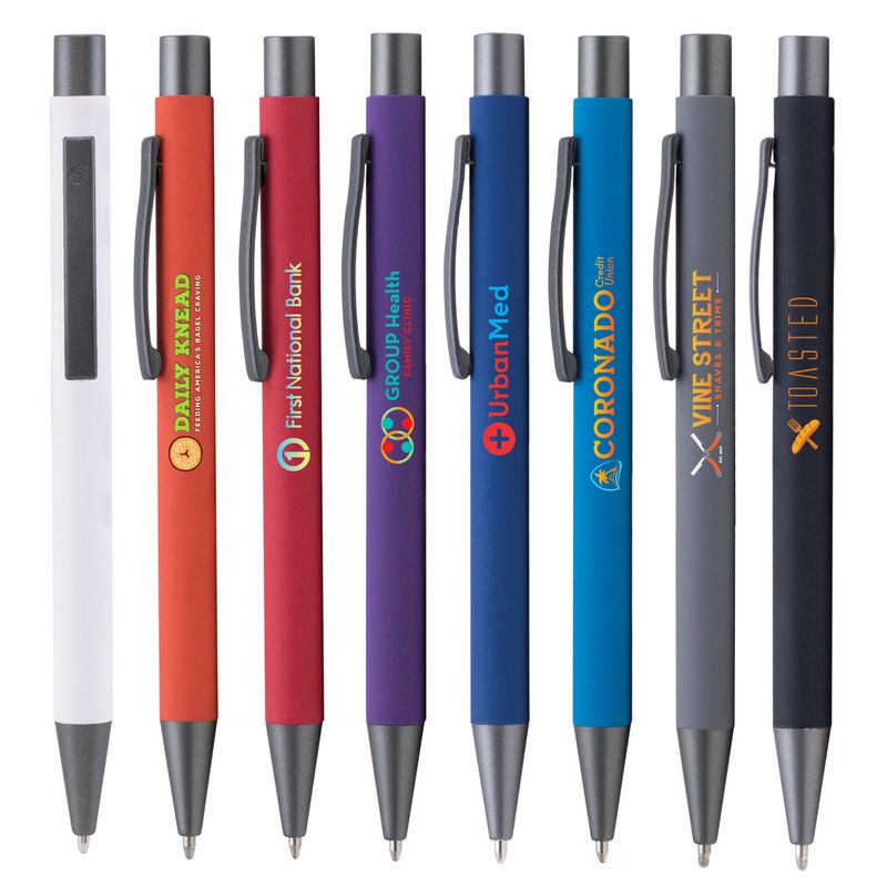 Bowie Softy w/Rubberized Finish - ColorJet - Full Color Metal Pen