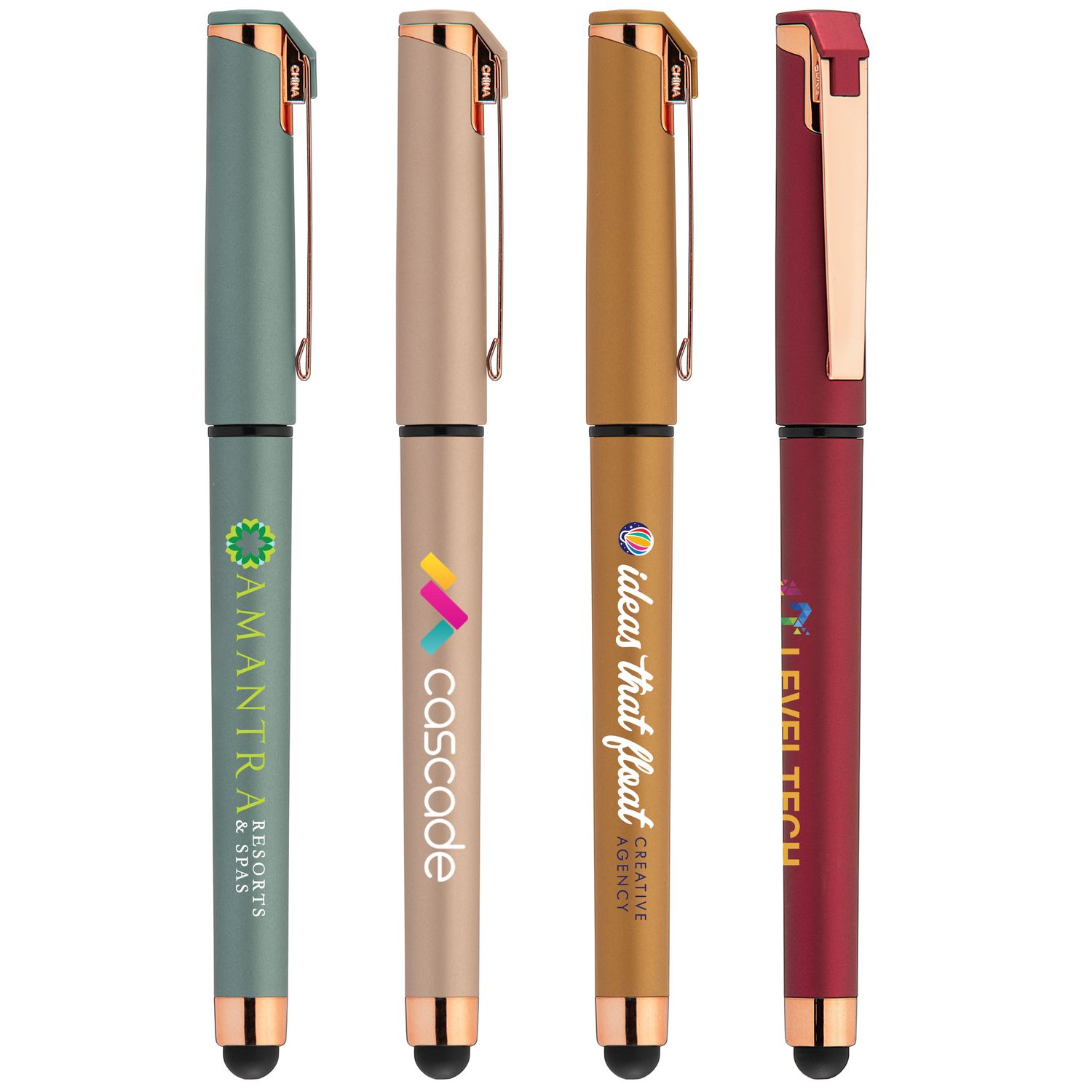 Islander Softy Rose Gold Metallic Designer Gel Pen w/ Stylus - ColorJet