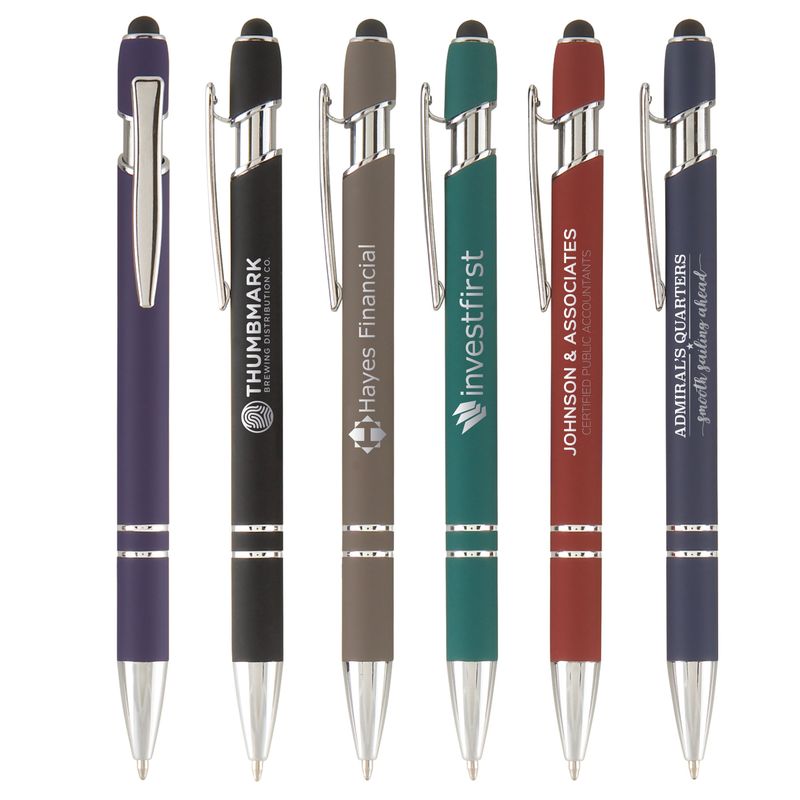 Ellipse Softy w/Stylus - Laser Engraved - Metal Pen
