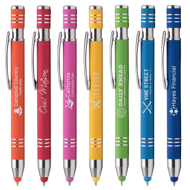 Marin Softy w/ Stylus - Laser Engraved - Metal Pen