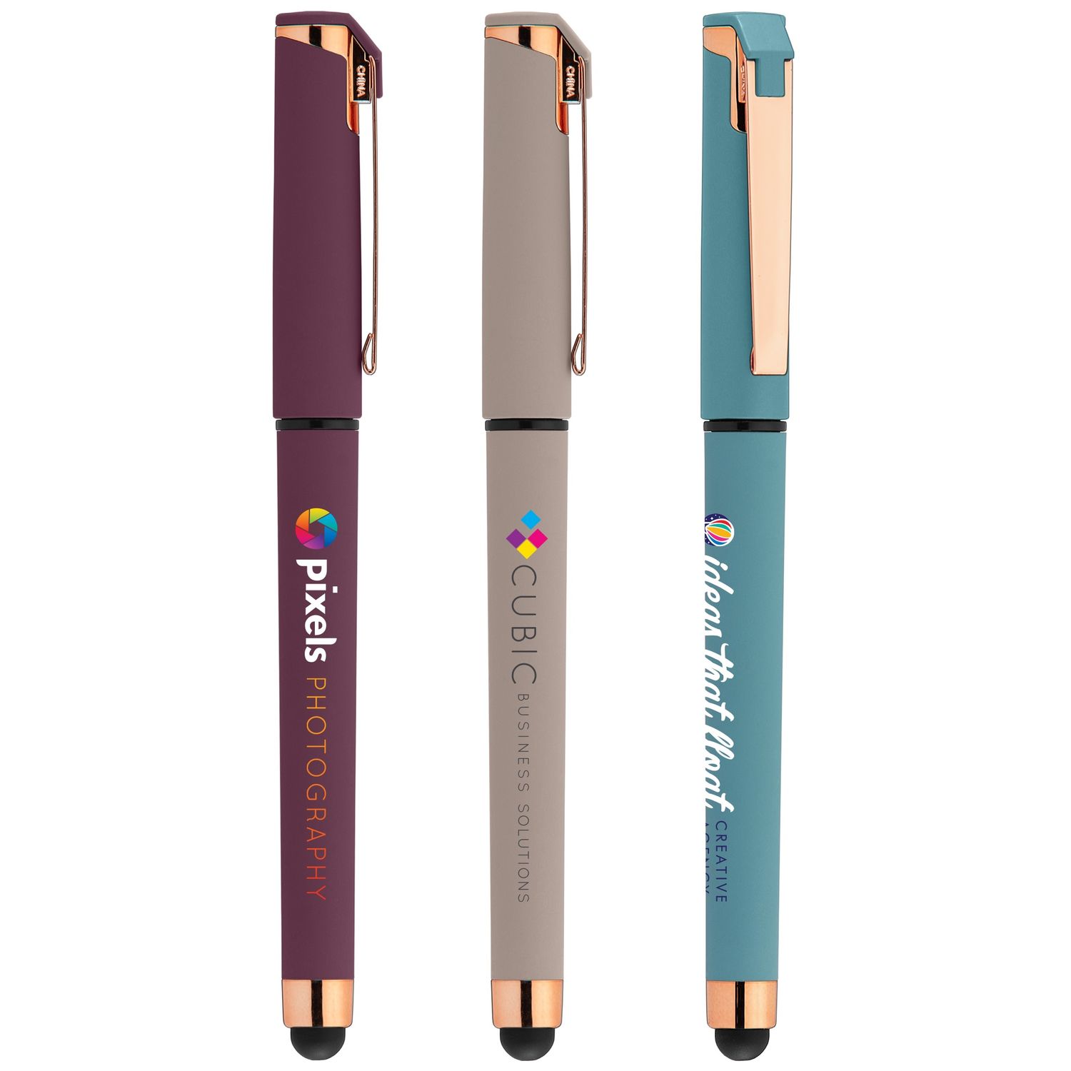 Islander Softy Rose Gold Designer Gel Pen w/ Stylus - ColorJet