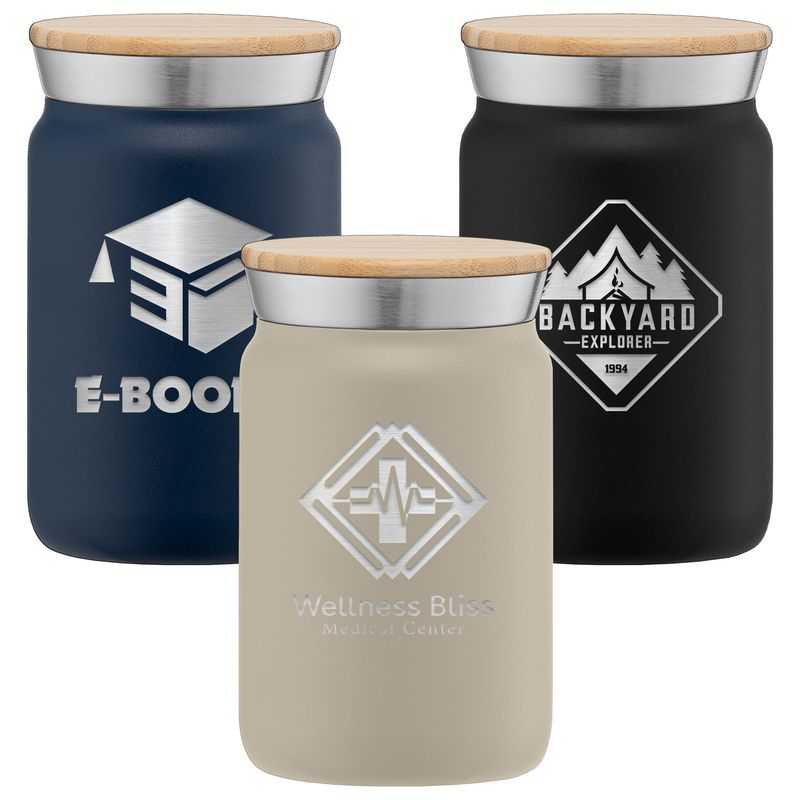 Nordic - 9 oz. Double Wall Copper-Lined Stainless Steel Tumbler with Bamboo Lid