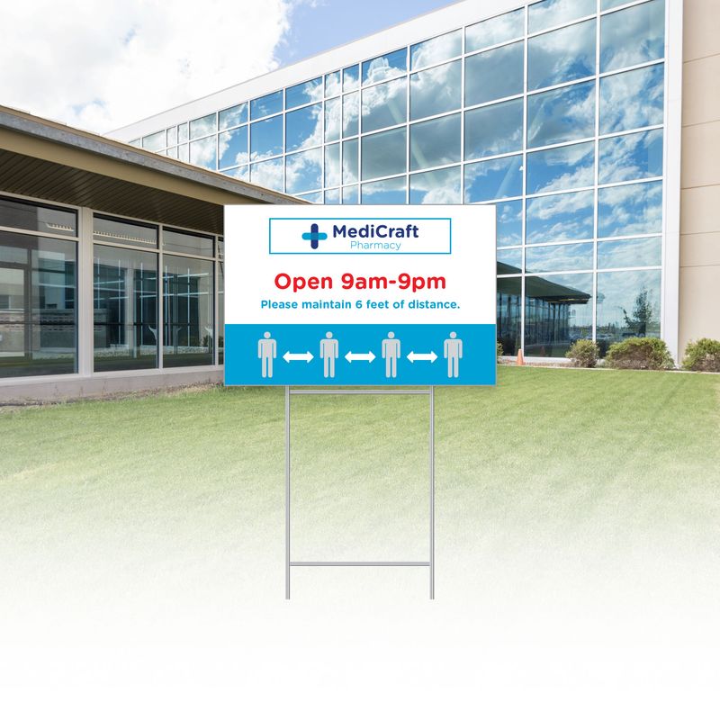 24"h x 36"w Custom Corrugated Yard/Lawn Sign