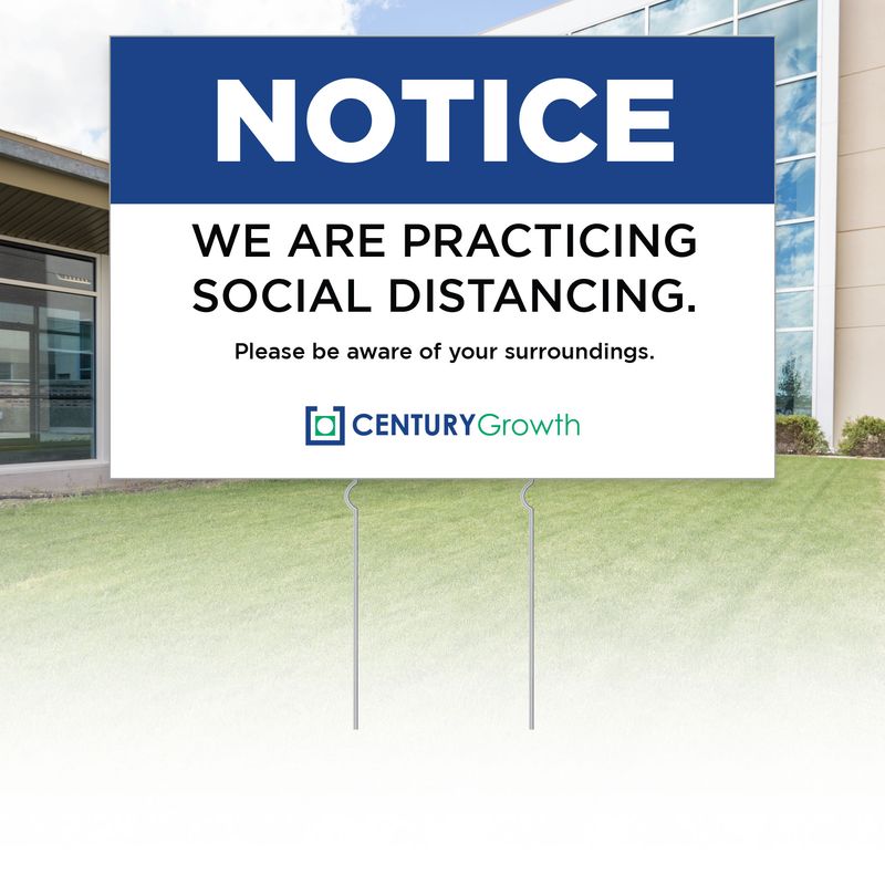 12"h x 18"w Custom Corrugated Yard/Lawn Sign