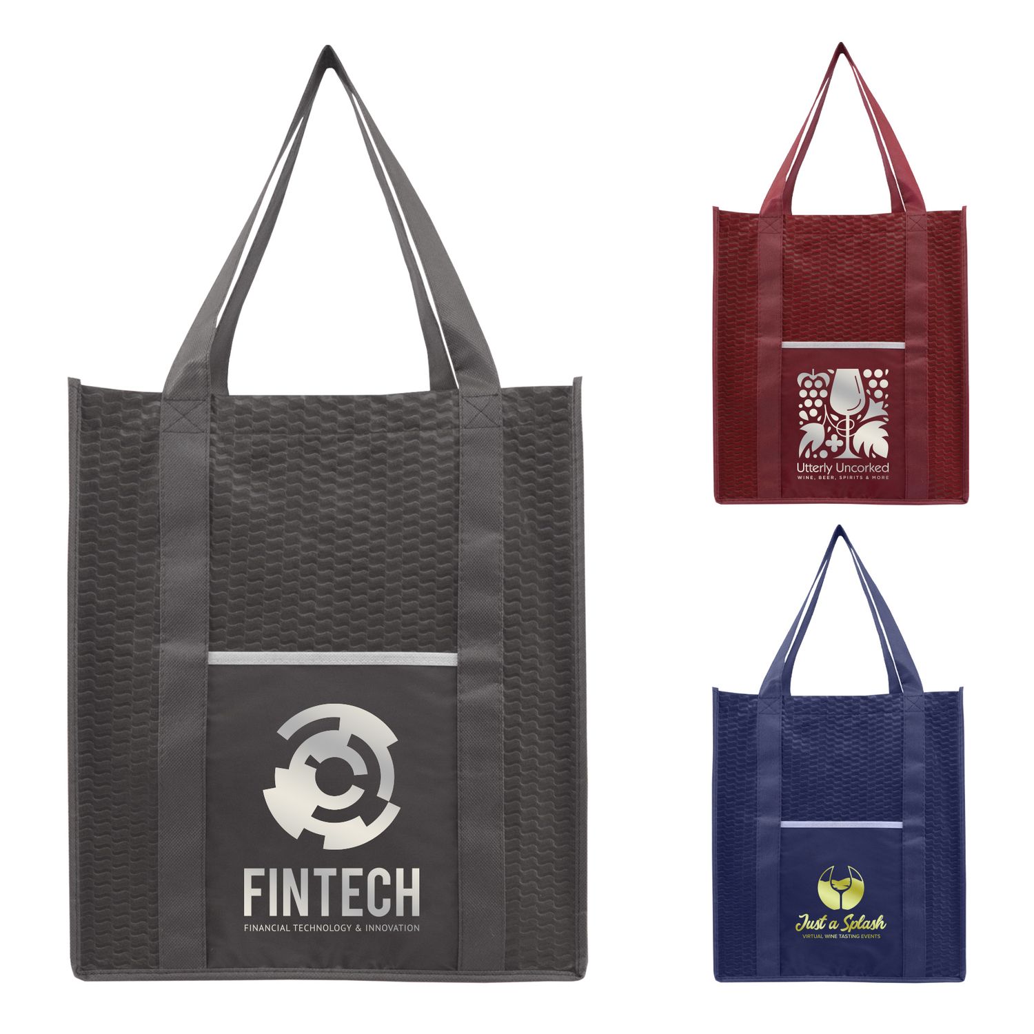 North Park Deluxe - Non-Woven Shopping Tote Bag - Metallic imprint