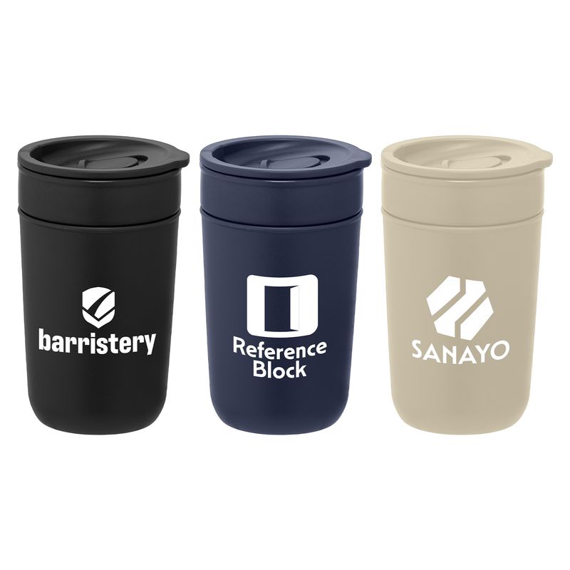 Danube - 12 oz. Ceramic Tumbler with Recycled Plastic Exterior & Lid