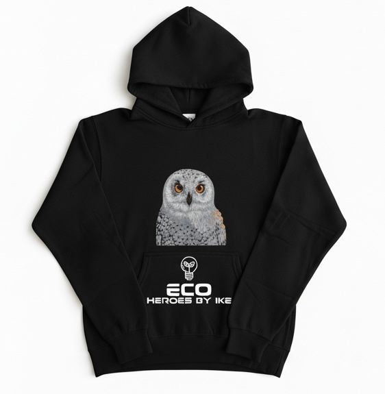 Youth Black Snow Owl Sweatshirt