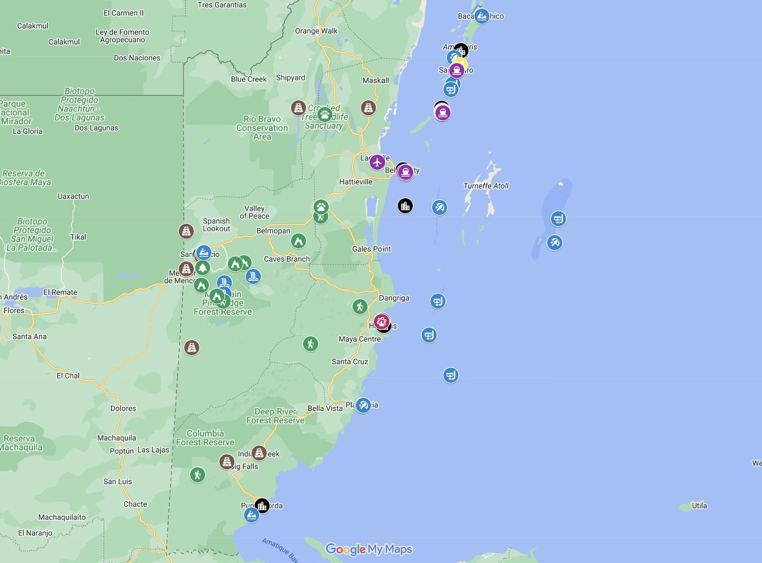 Map of Belize