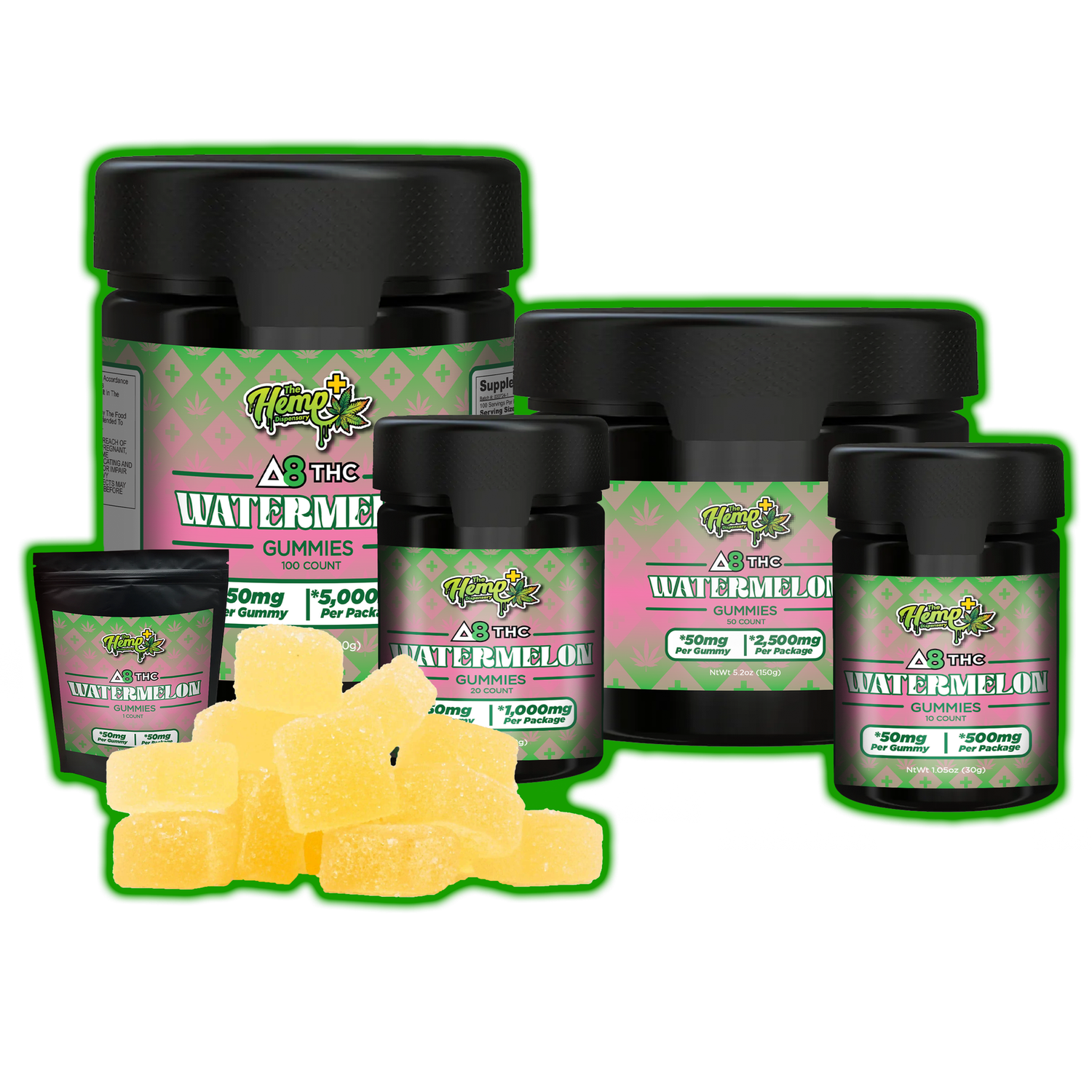 DELTA 8 THC GUMMIES WATERMELON 50MG