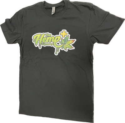 THE HEMP DISPENSARY DRIP LOGO BLACK T-SHIRT