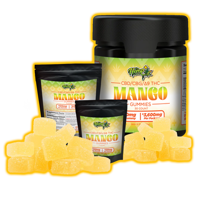 CBD/CBG/DELTA 9 THC GUMMIES MANGO 120 MG