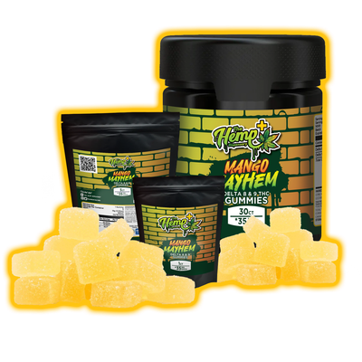 DELTA 8 THC/DELTA 9 THC GUMMIES MANGO MAYHEM 35MG