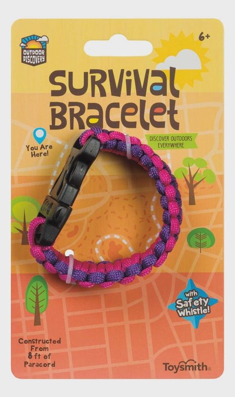 Outdoor Discovery Survival Bracelet with Whistle