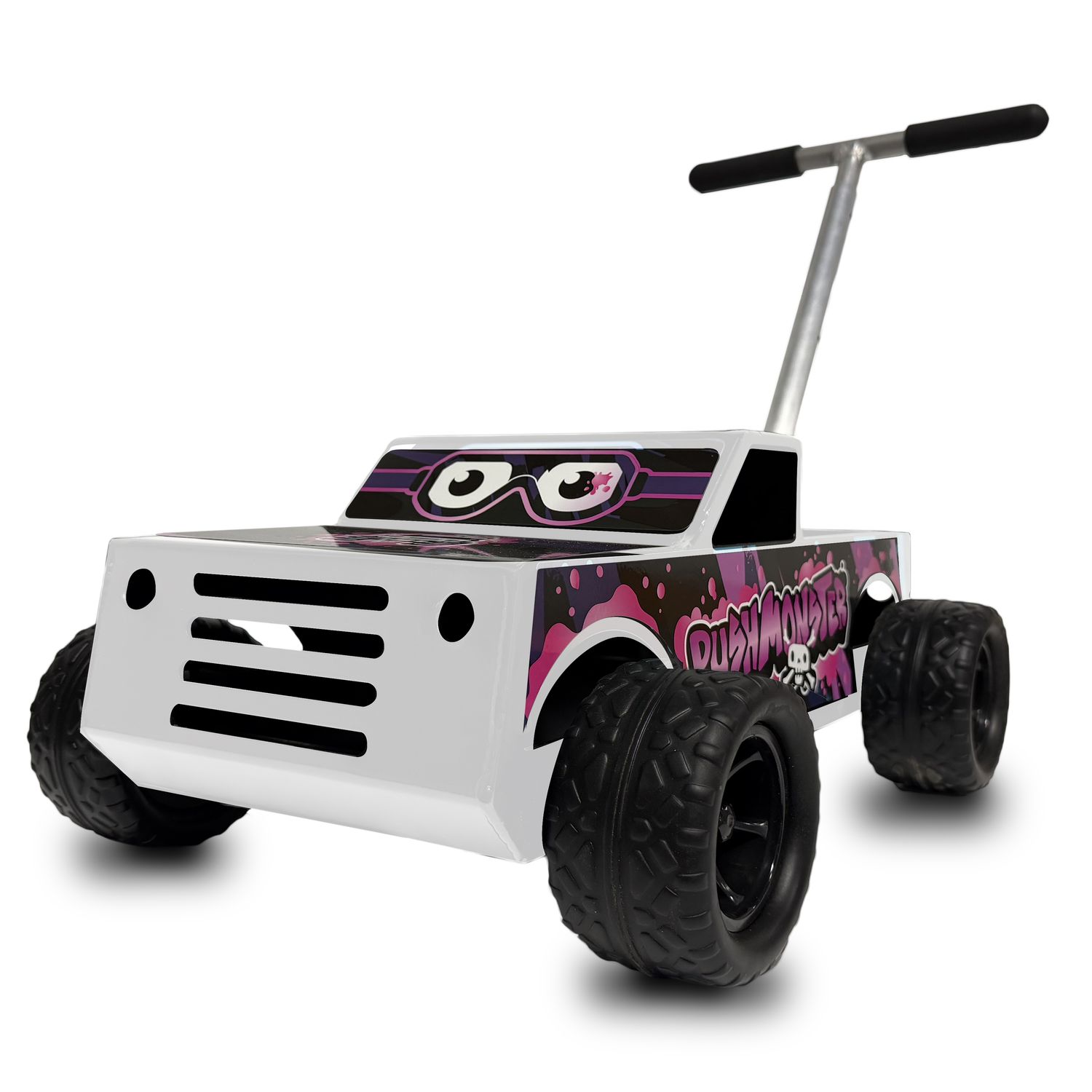 Push Monster- White w/Pink