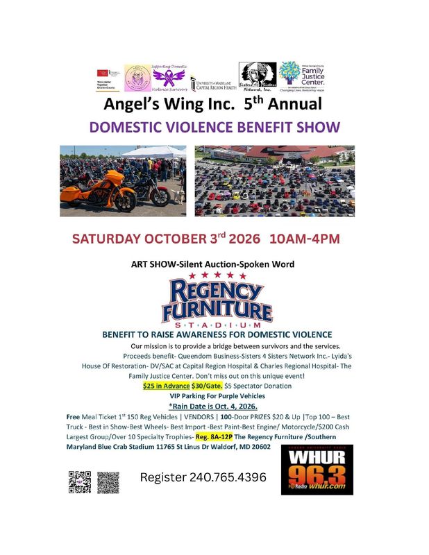 (1) 5TH Annual Domestic Violence Auto Show- The Regency Stadium Waldorf, MD