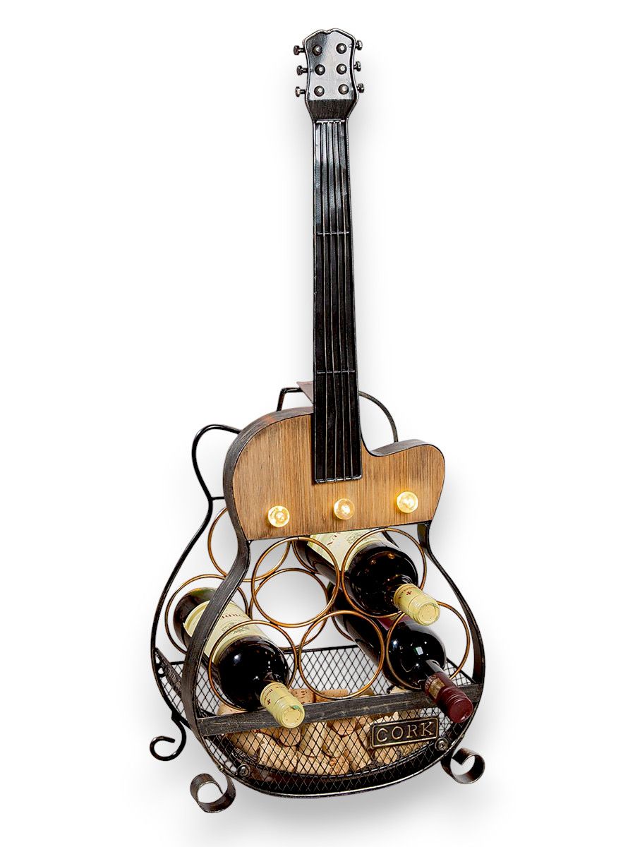 Weinregal Gitarre &quot;Cork&quot; für 5 Weinflaschen