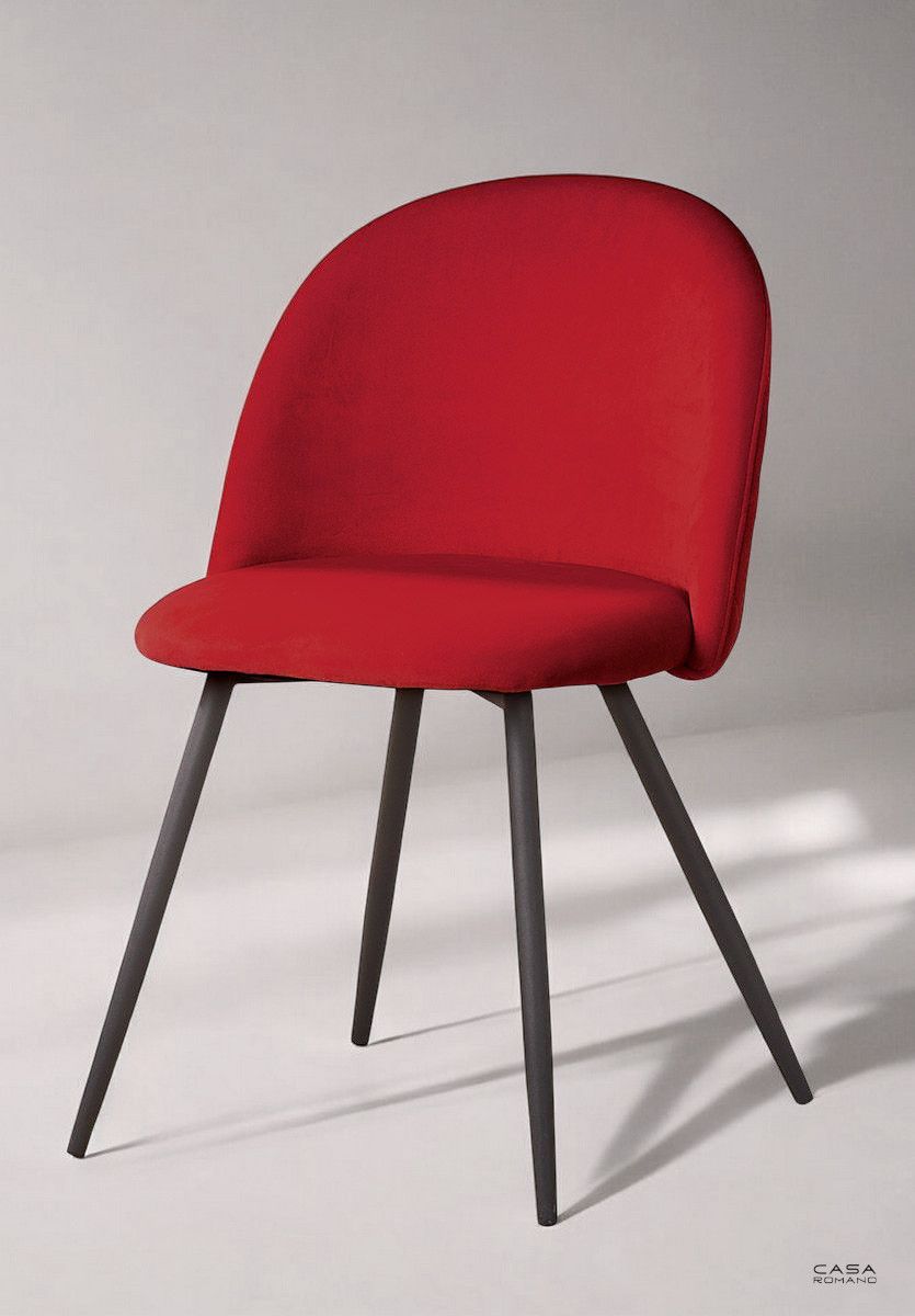 Stuhl / Sessel - Textil rot - 2er Set