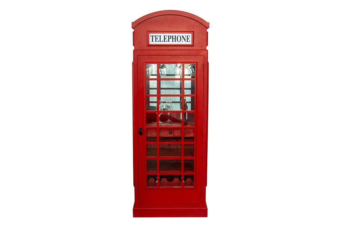 Weinregal „Telefonzelle“ – Stilvoller Blickfang mit britischem Charme