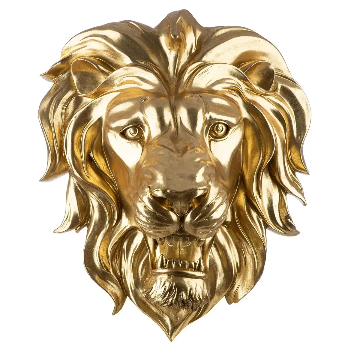 Wandobjekt LED Löwe &quot;King of the Savannah&quot; – Goldfarben 