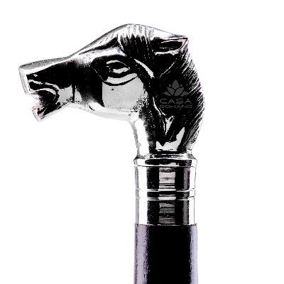Pferdekopf Metall Spaziertsock