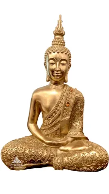 Goldene Buddha-Statue H36