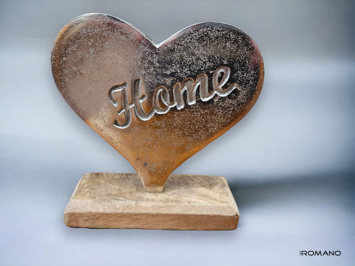Alu-Herz mit &quot;Home&quot; Gravur