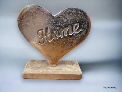 Alu-Herz mit &quot;Home&quot; Gravur