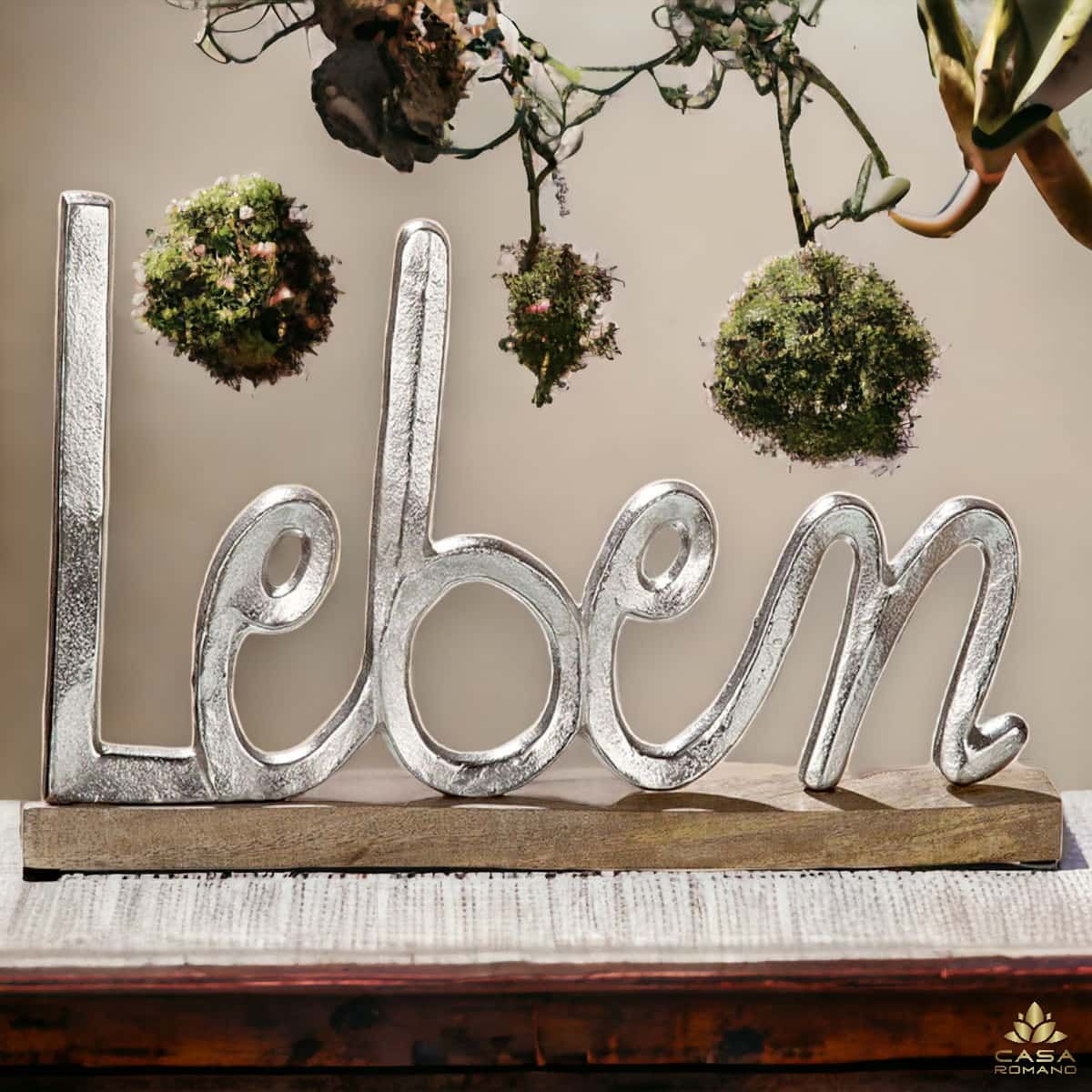 Aluminium Schriftzug &quot;Leben&quot; 